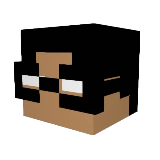 AkariGeng Minecraft avatar head, 3D render