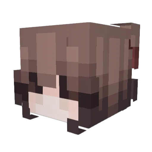 AkariYundashi Minecraft avatar head, 3D render