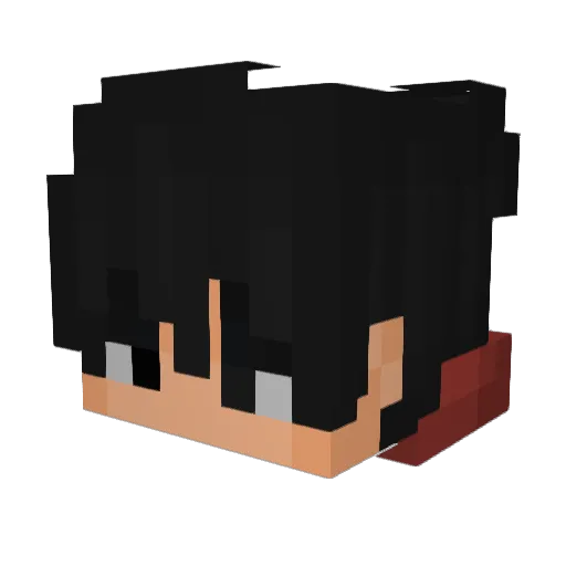 Akari_111 Minecraft avatar head, 3D render