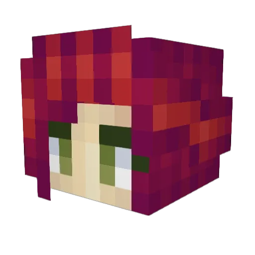 Akari_Senpai Minecraft avatar head, 3D render
