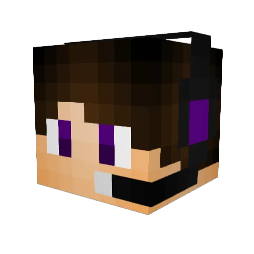 Akariinn Minecraft avatar head, 3D render