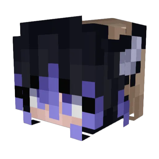 Akarila Minecraft avatar head, 3D render