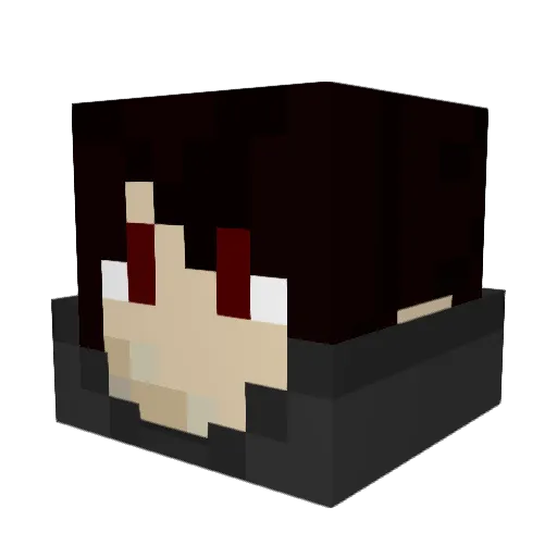 Akarimon Minecraft avatar head, 3D render