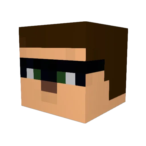 Akarius Minecraft avatar head, 3D render