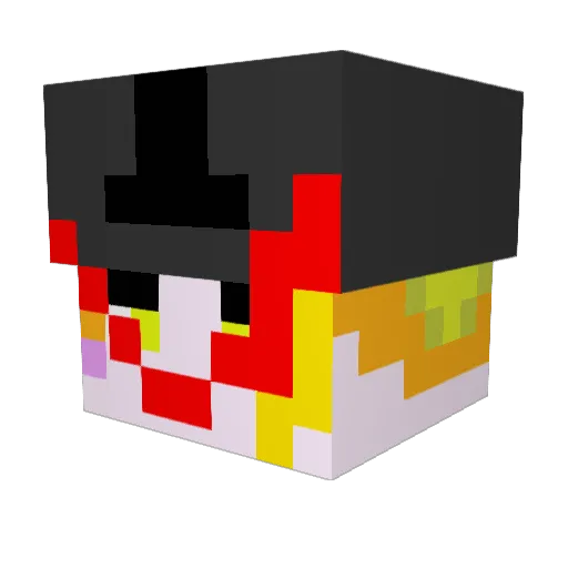 AkaruXD_ Minecraft avatar head, 3D render