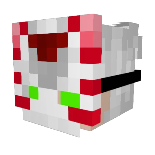AkarukiTheKitsu Minecraft avatar head, 3D render