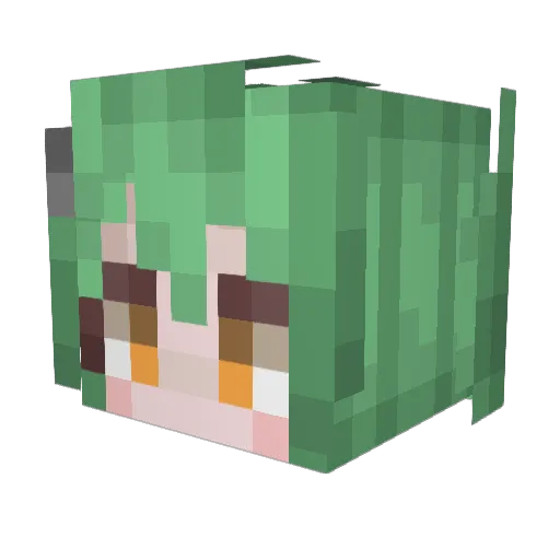 AkashiNyaa Minecraft avatar head, 3D render