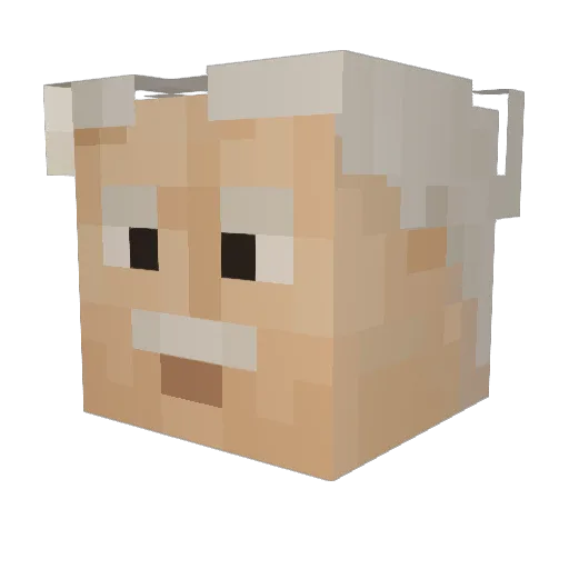 Akashial Minecraft avatar head, 3D render