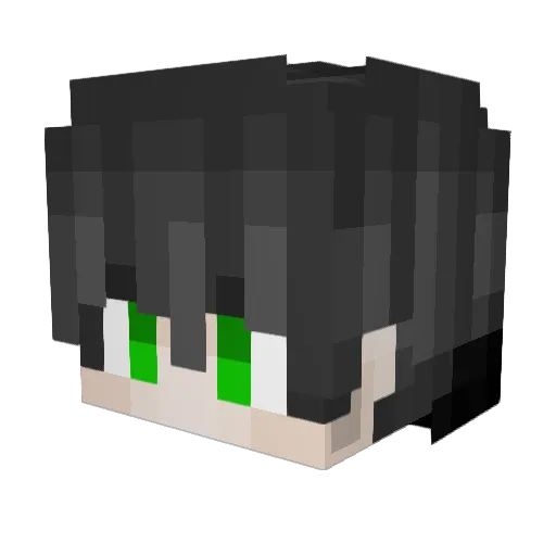 Akateric Minecraft avatar head, 3D render