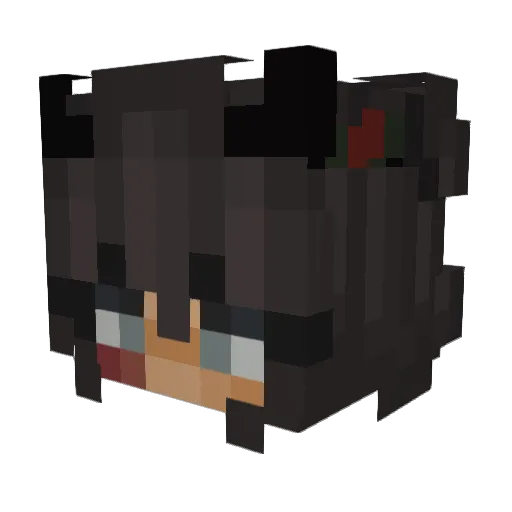 Akato_Chan Minecraft avatar head, 3D render