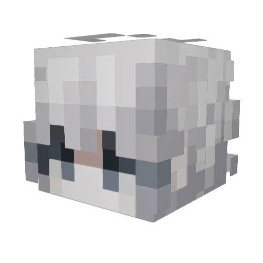 AkatsuRinoku Minecraft avatar head, 3D render