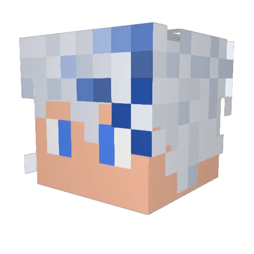 Akatsuki36 Minecraft avatar head, 3D render
