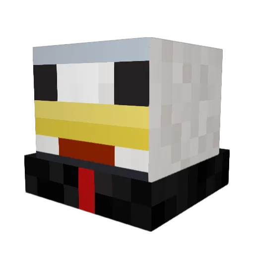 AkatsukiChiken Minecraft avatar head, 3D render