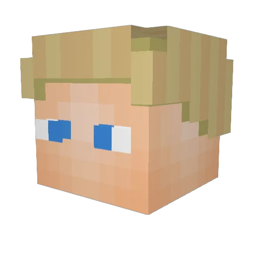 AkatsukiElisey Minecraft avatar head, 3D render
