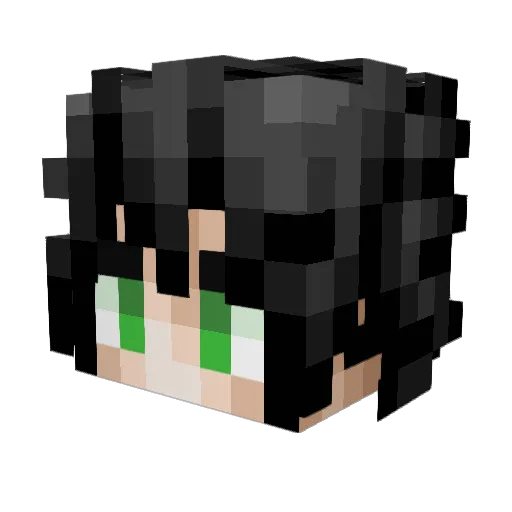 AkatsukiSama Minecraft avatar head, 3D render
