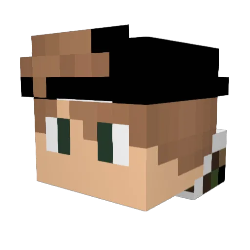 Akatsukix3 Minecraft avatar head, 3D render