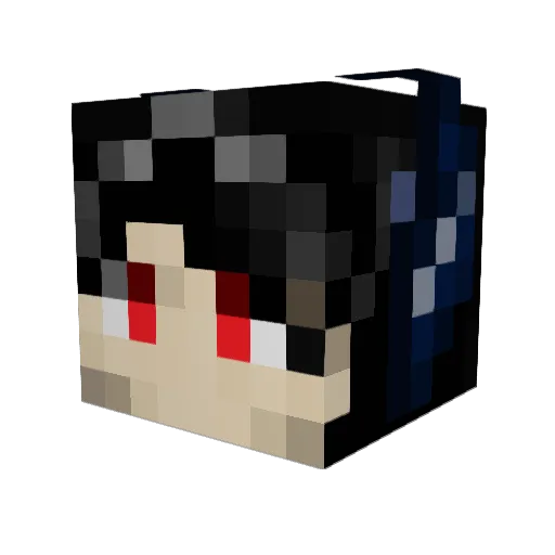 Akatzki Minecraft avatar head, 3D render
