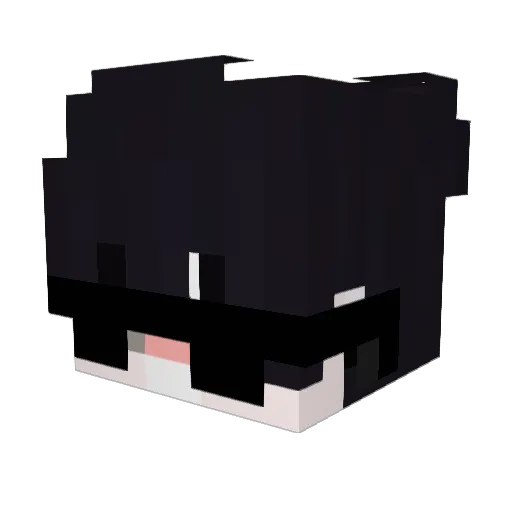 Akatzz Minecraft avatar head, 3D render