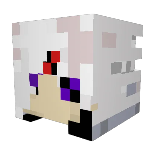 AkayaYT Minecraft avatar head, 3D render