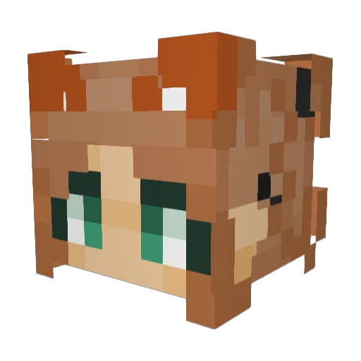 Akayuki27 Minecraft avatar head, 3D render