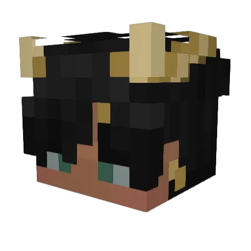 Akcr0ss_R Minecraft avatar head, 3D render