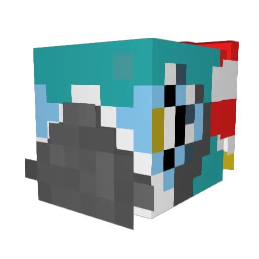 AkeTheBird Minecraft avatar head, 3D render