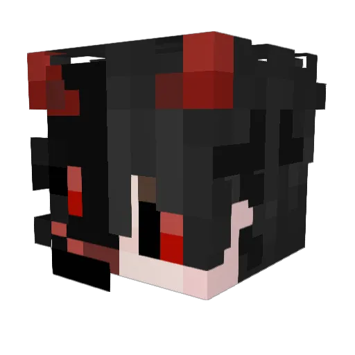 Akeanaos Minecraft avatar head, 3D render