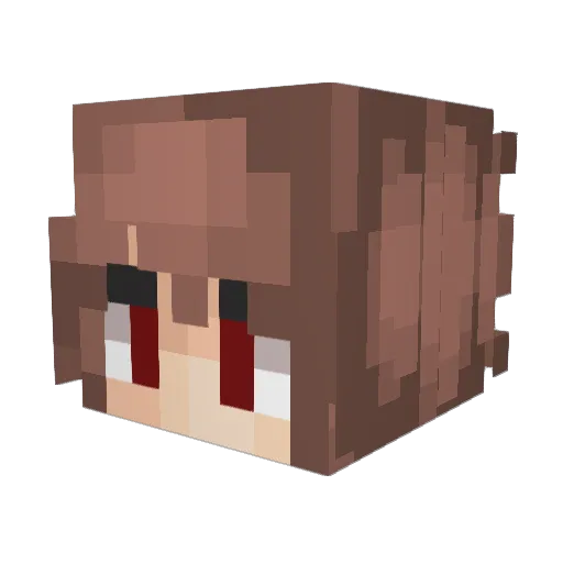 AkechiStan Minecraft avatar head, 3D render