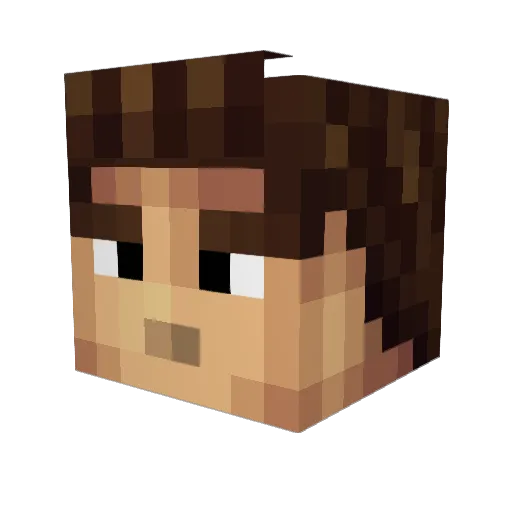 Akechii Minecraft avatar head, 3D render