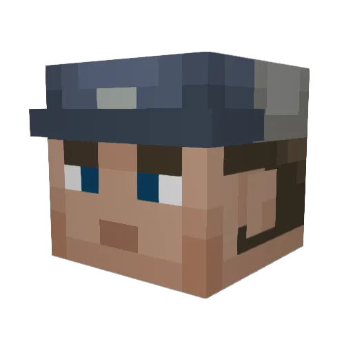 Akeeen Minecraft avatar head, 3D render