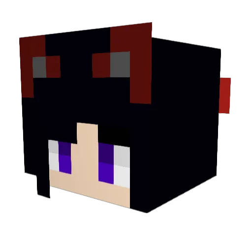 Akeilaa Minecraft avatar head, 3D render
