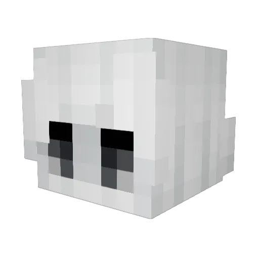 Akemen Minecraft avatar head, 3D render