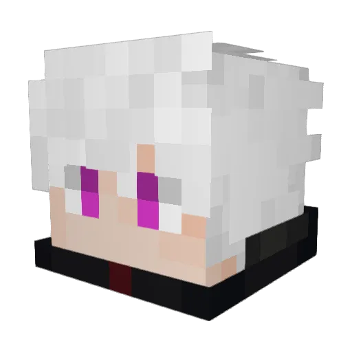 Aken_Evil Minecraft avatar head, 3D render