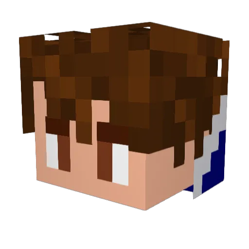 Akenio Minecraft avatar head, 3D render