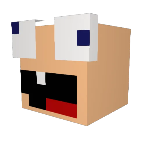 Akenor Minecraft avatar head, 3D render