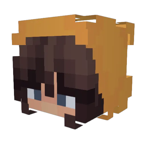 Akentys Minecraft avatar head, 3D render
