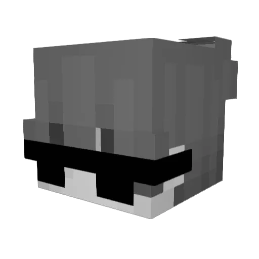 Akerli Minecraft avatar head, 3D render
