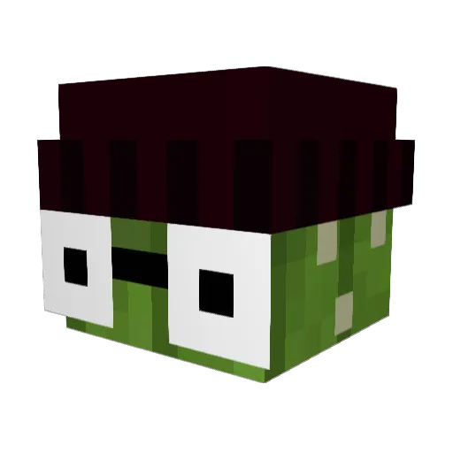 Akernix Minecraft avatar head, 3D render