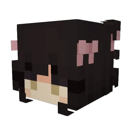 Akhali Minecraft avatar head, 3D render
