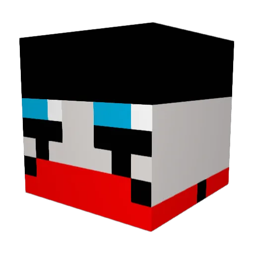 Akhenas Minecraft avatar head, 3D render