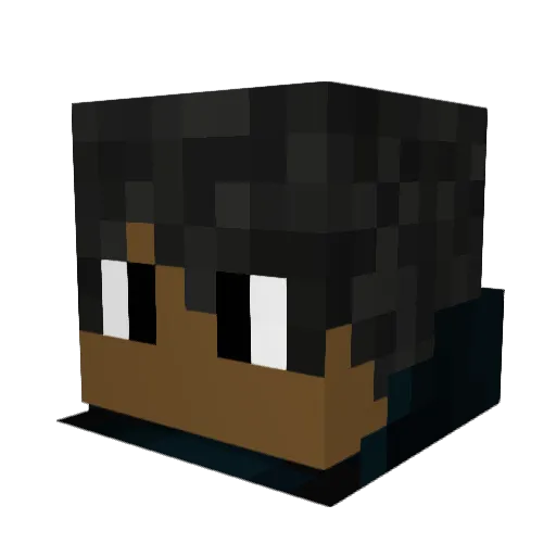 Akhenton786 Minecraft avatar head, 3D render