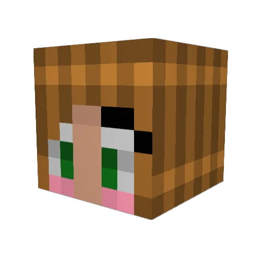 Akhesa Minecraft avatar head, 3D render