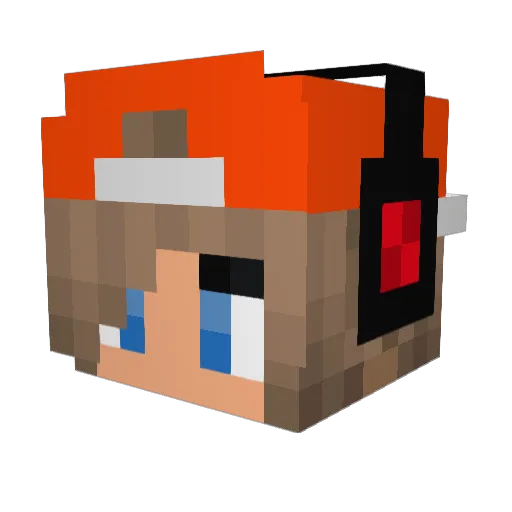 AkhiZo_ Minecraft avatar head, 3D render