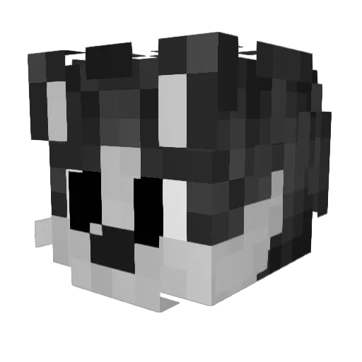 AkhirWolf Minecraft avatar head, 3D render