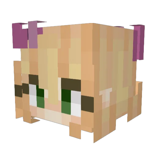 Akhtiss Minecraft avatar head, 3D render