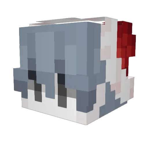 Aki2z Minecraft avatar head, 3D render