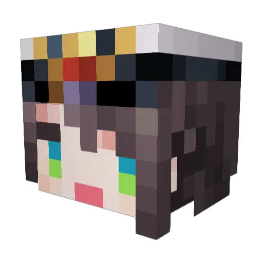 Aki3584 Minecraft avatar head, 3D render