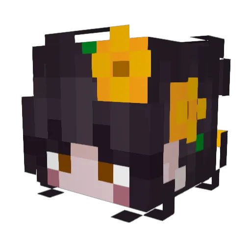 AkiBug Minecraft avatar head, 3D render