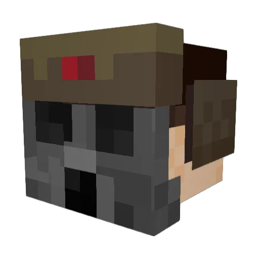 AkiMisic Minecraft avatar head, 3D render
