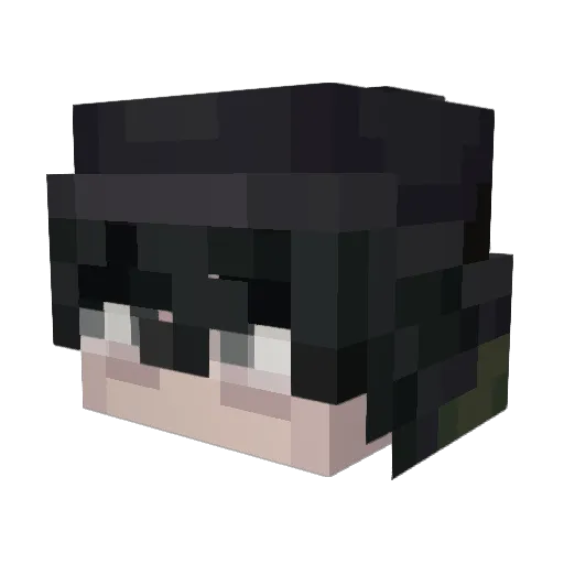 AkiSaeri Minecraft avatar head, 3D render